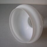 Old chandelier lampshade ceiling lamp white opaline glass luminaire