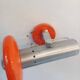 Spot orange et inox brossé années 70