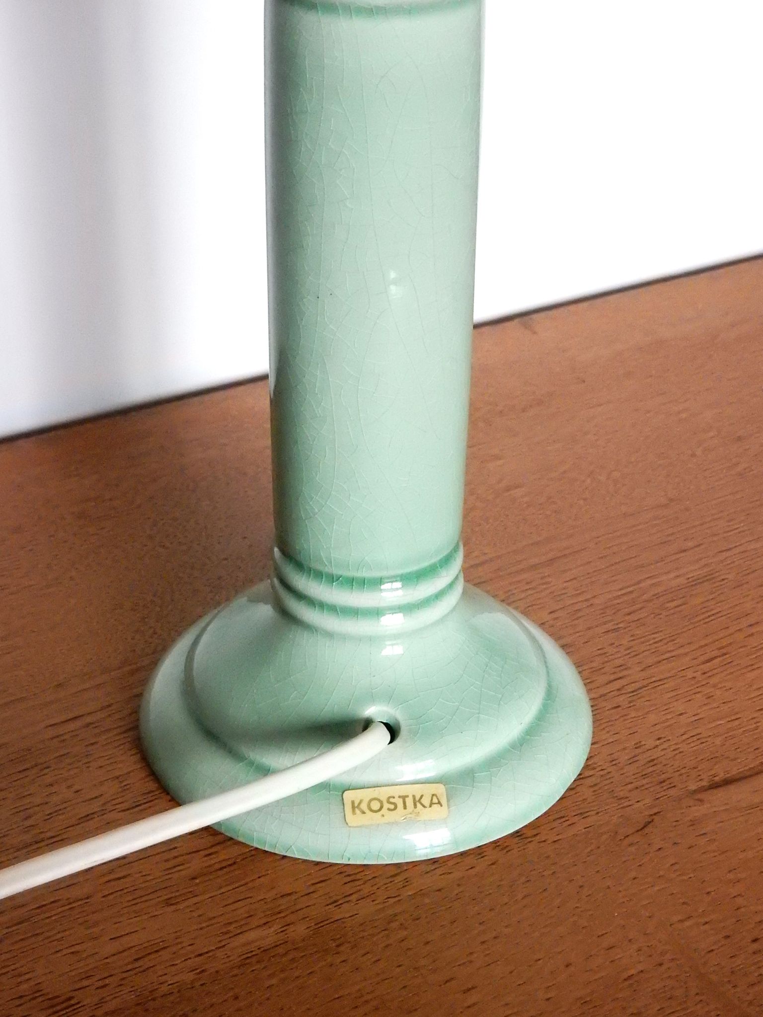 Vintage Kotska foot lamp and English floral fabric lampshade