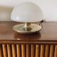 Mushroom mod. VP gold table lamp, Vittorio Balli e Romeo Ballardini, Sirrah, 1970s