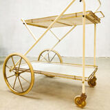 Midcentury vintage brass & steel trolley 'italian chique'