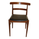 Vintage teak and faux leather office chair 1960 Denmark