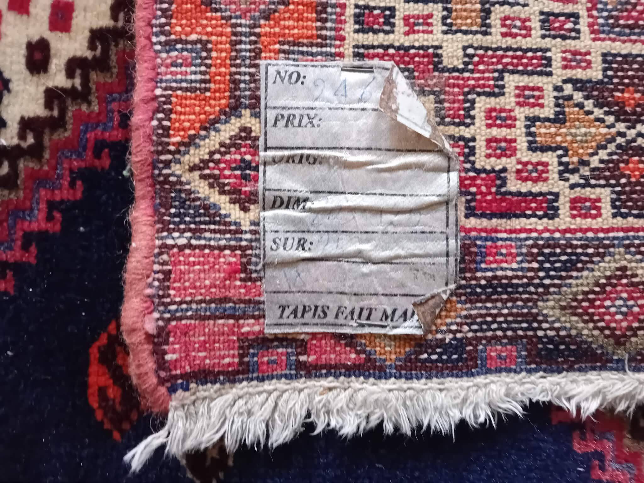 Handmade Persian Abadeh rug 203x125cm