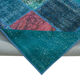 Handmade oriental contemporary 204 cm x 300 cm turquoise patchwork carpet