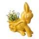 Figurine, vintage yellow ceramic donkey