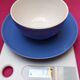 Lot "Mix & Match" Tea Time blue vintage - Booths teapot and cups set