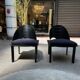 Pair of Patrice Bonneau designer chairs - Genexco Edition - 1980s