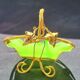 Panier vide poche en opaline verte ( uranium/ ouraline)