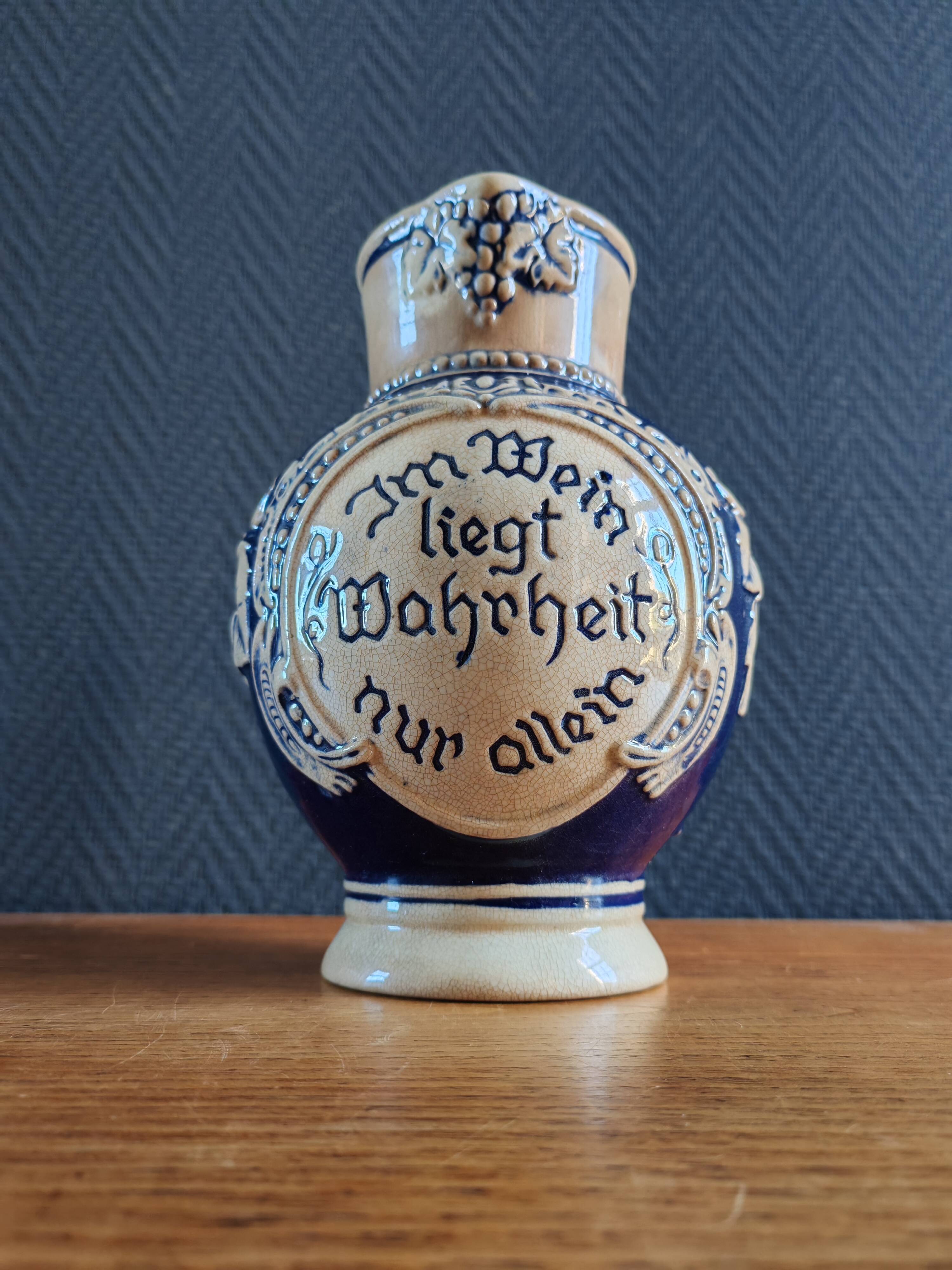 Old Stoneware Wine Jug from Westerwald, Germany