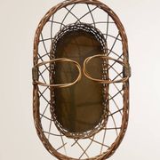 Woven wicker bassinet