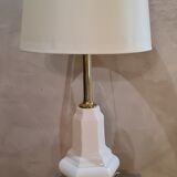cracked porcelain lamp and golden foot deluxe style 1970 a 90 , the rock,70x34