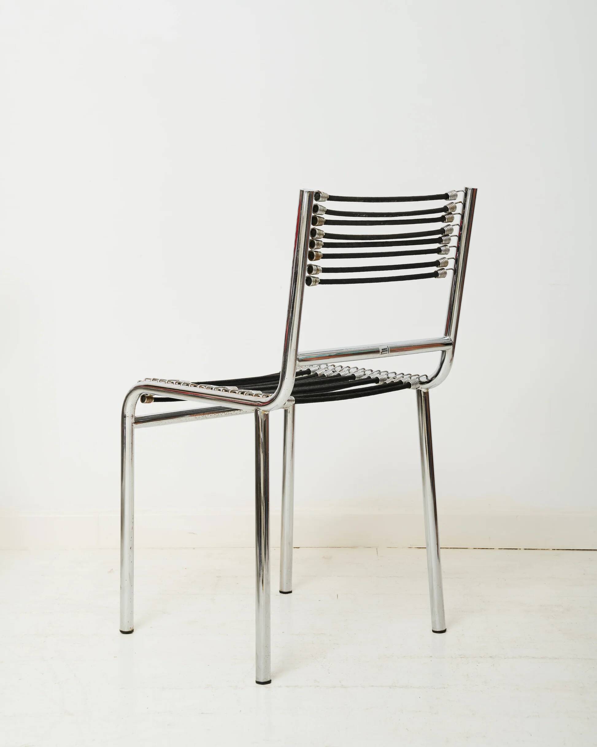 Pair of chrome chairs "Sandow" (1 of 3), René Herbst, 1980s