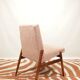 Vintage powder pink boucle armchair 1970 renovated