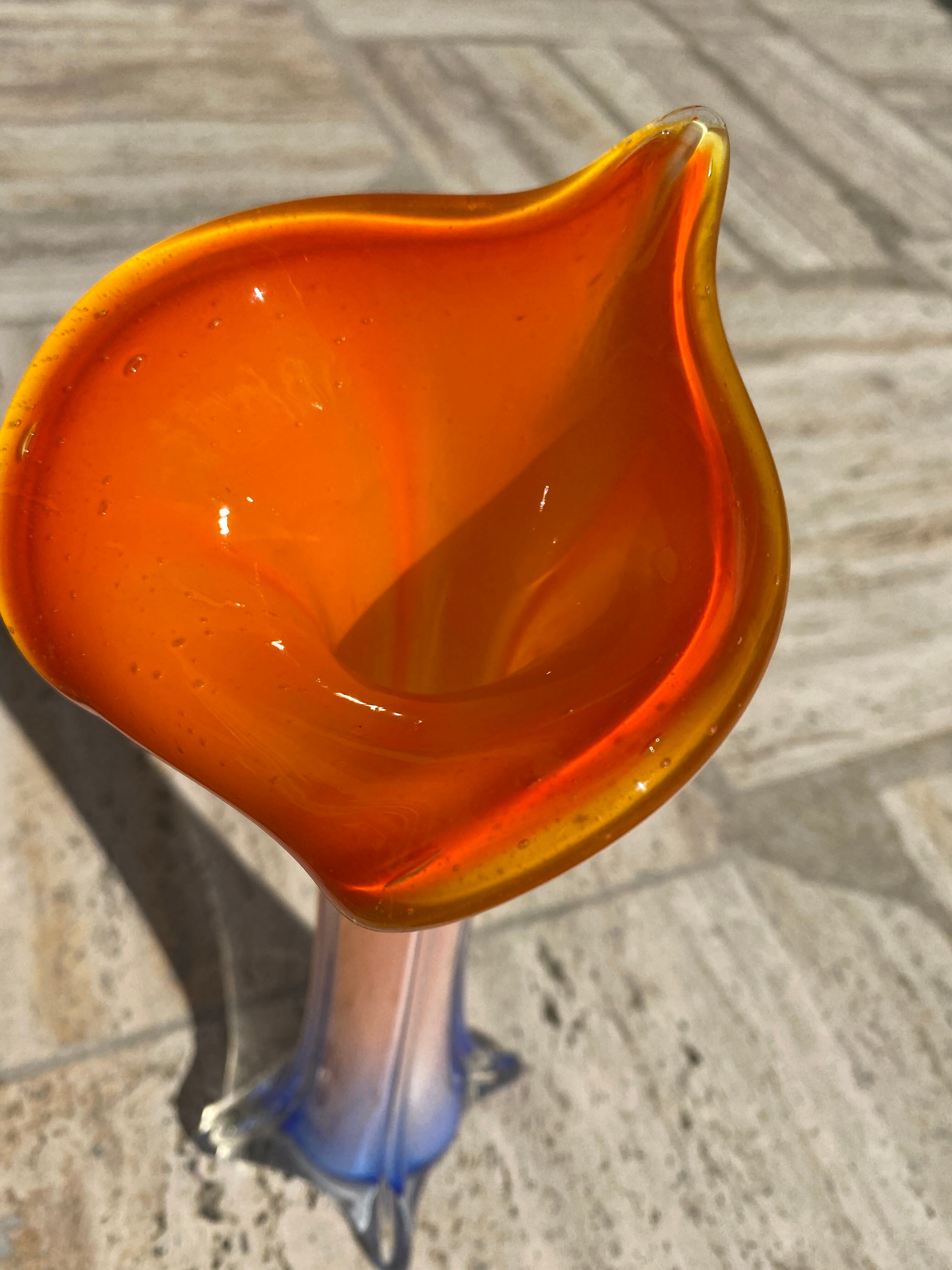 Vintage opalescent callas vase