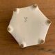 20th century polychrome porcelain inkwell floral decoration