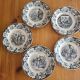 5 talking plates Choisy Le Roi XIXth series "Chinoiseries"