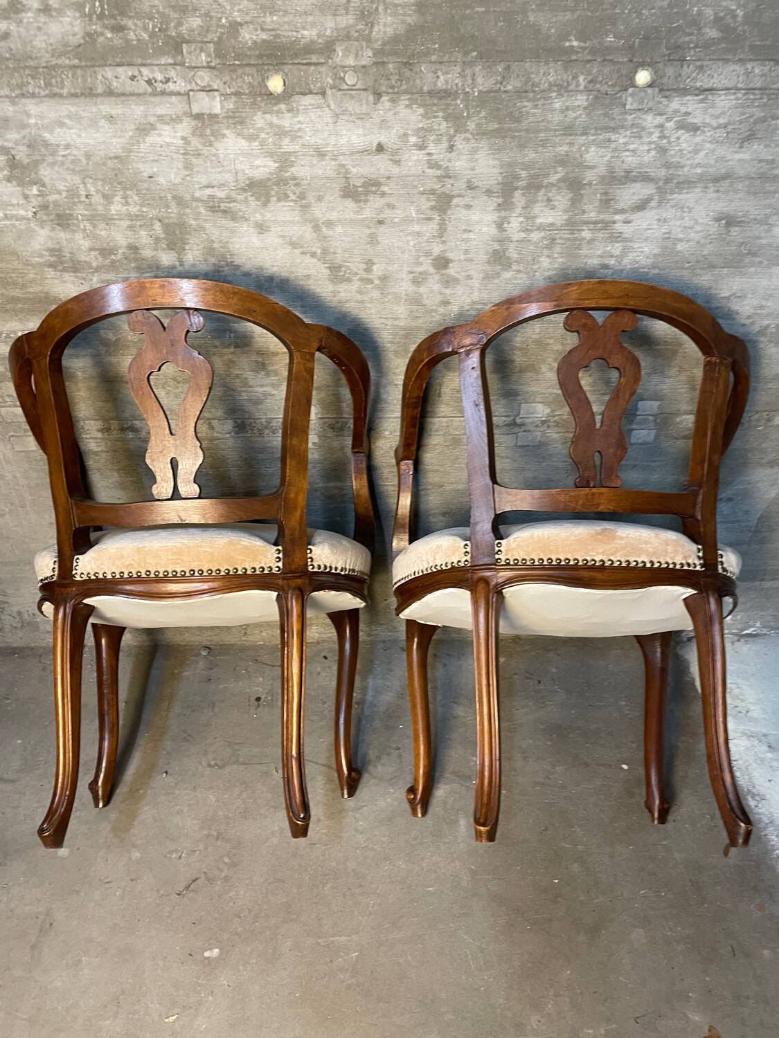 Pair of Venetian armchairs