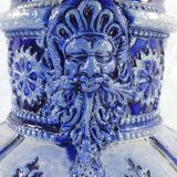 Large pitcher with gres Blue Ceramic ALLEMENAND WESTERWALD Meal scene