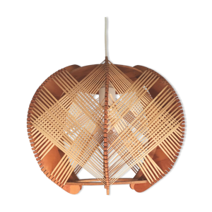 Suspension en bois portugaise des années 1960 au milieu du siècle