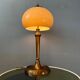 Lampe de table champignon vintage avec base en laiton
