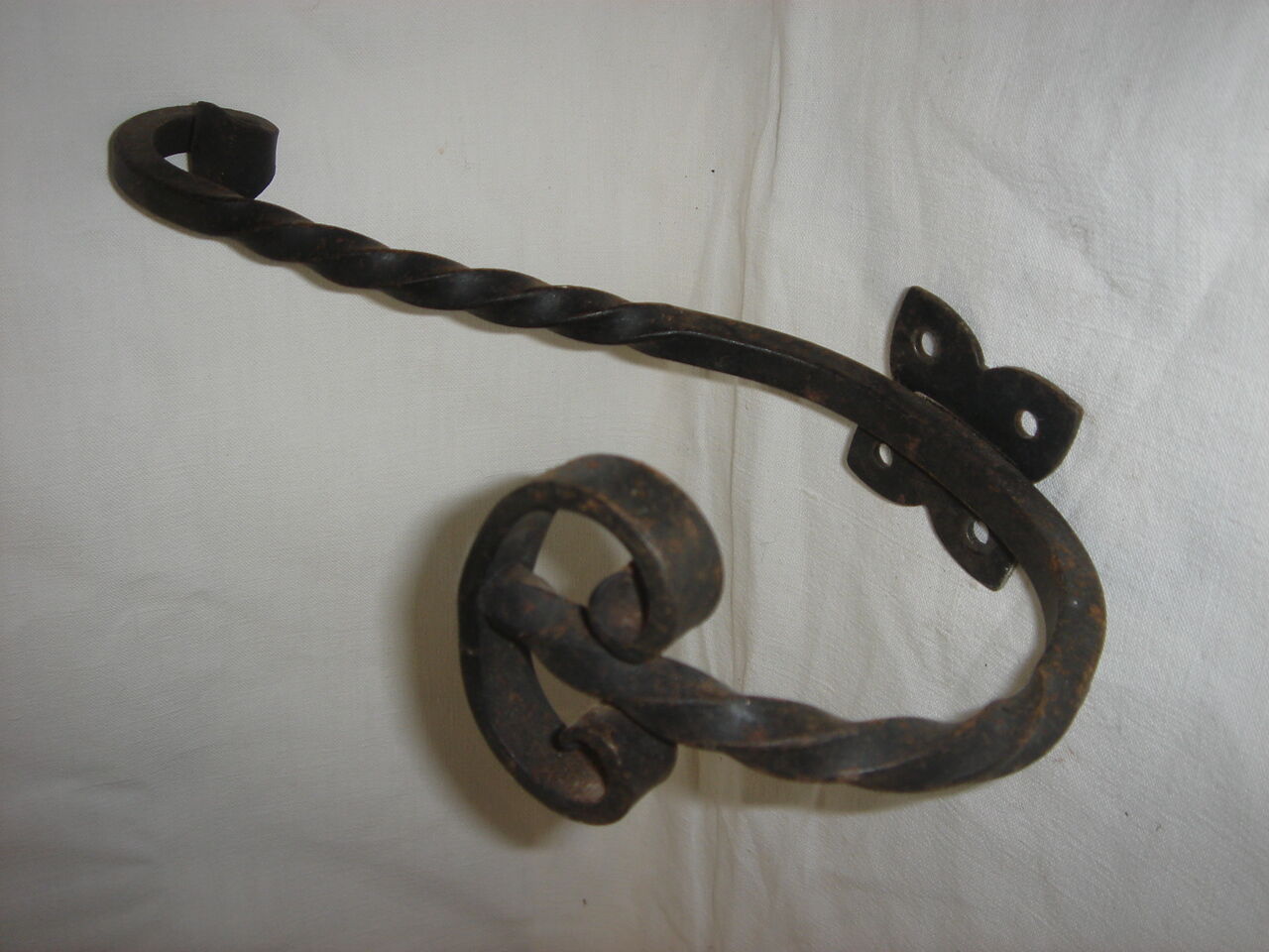wrought iron patère circa 1970