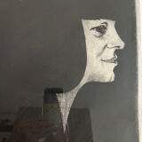Tableau portrait de femme de profil