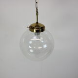 Glass hanging lamp Kamenicky Senov, 1970