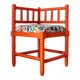 Chaise d'angle "Bobbin" revisitée – Orange Vitaminé & Floral Arty