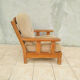 Fauteuil vintage en orme blanc