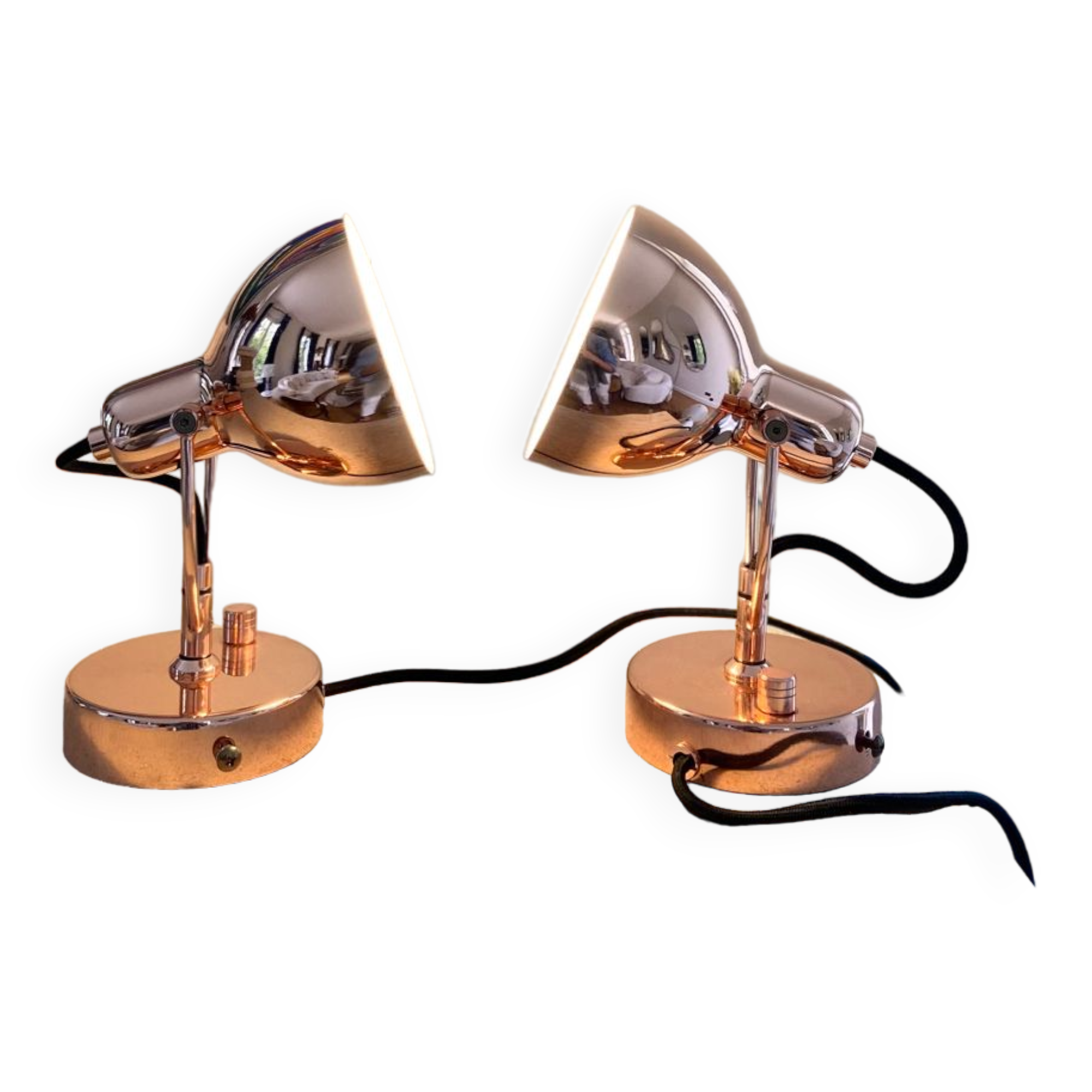 Pair of copper wall sconces