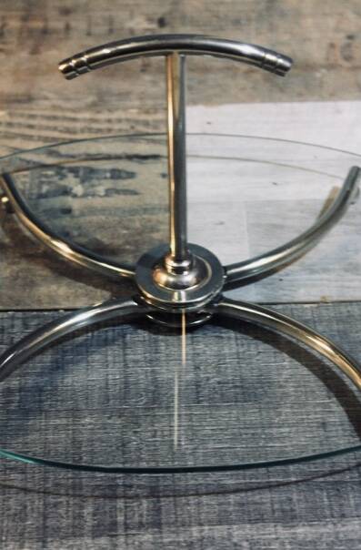 Silver-plated metal serving tray, 1960s/70s