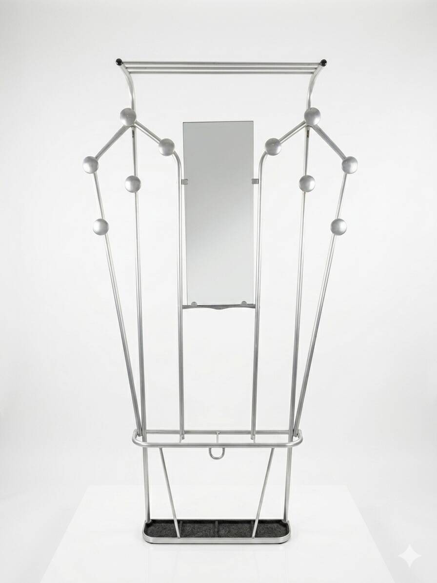 Aluminium coat rack from the 1950s.