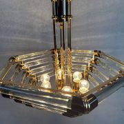 Vintage Bakalowits & Sohne black/gold hexagon chandelier