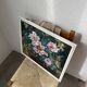 Oil canvas on wood flowers