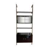 Circa lay and brass library shelf