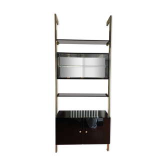 Circa lay and brass library shelf
