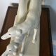 Pair of Borzoi - White Greyhounds - Art Deco ceramic