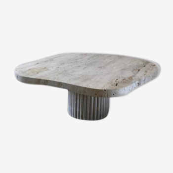 Natural travertine irregular coffee table