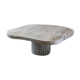 Table basse athéna irrégulière travertin naturel 70x70