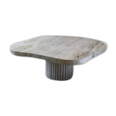 Table basse athéna irrégulière travertin naturel 70x70