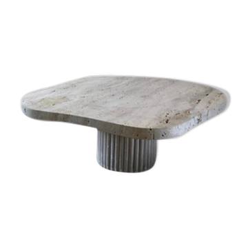Table basse athéna irrégulière travertin naturel 70x70