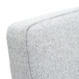 Chaise longue en teck danois grise par Glostrup, années 1950.