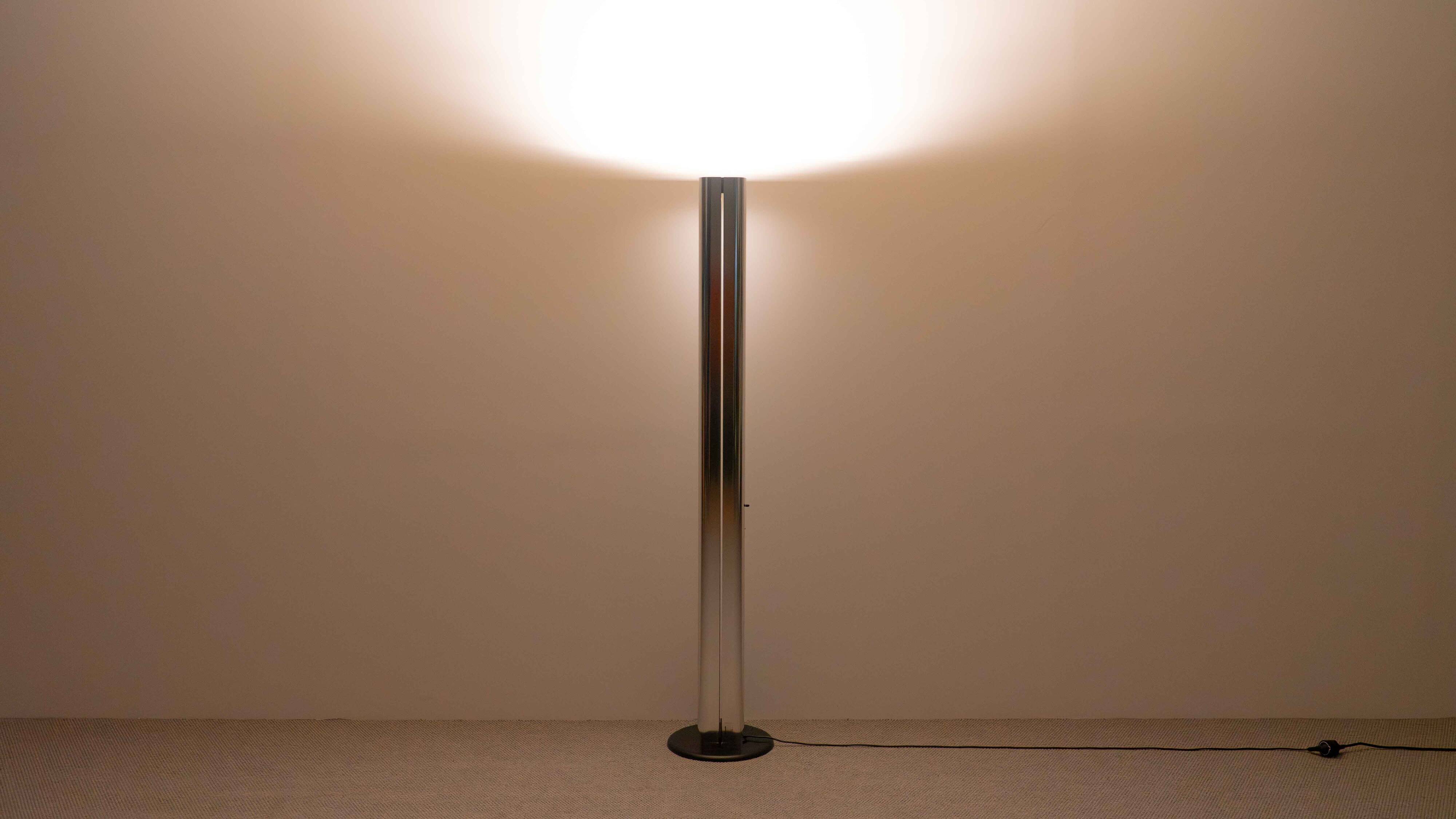 Megaron Terra Floorlamp in chrome by Gianfranco Frattini for Artemide