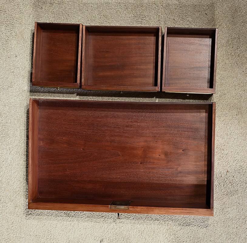 Rare Small Cylinder Desk and Showcase, Louis XVI style – Mid-19th century