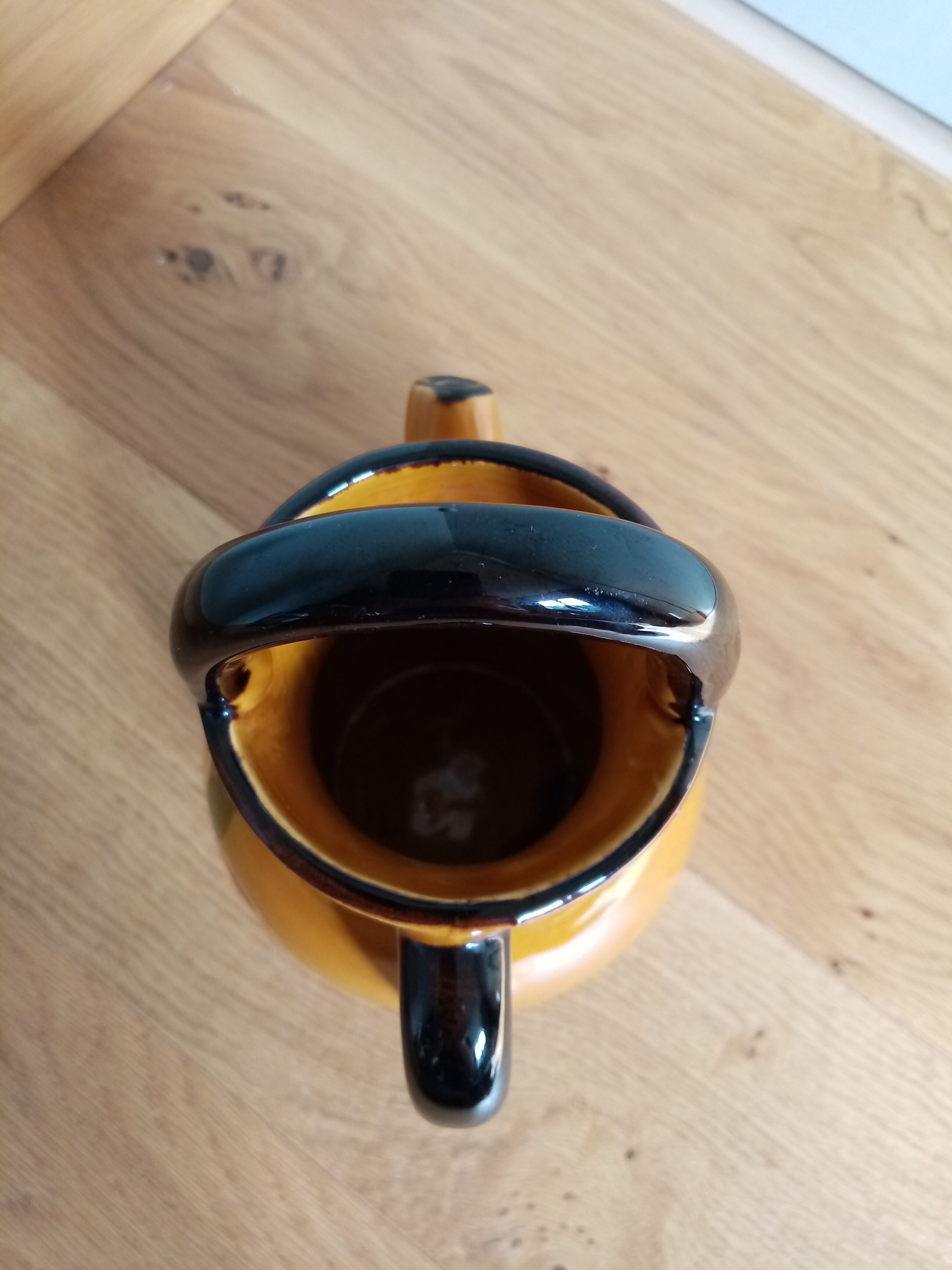 Pitcher jug vase enamelled ceramic Camarès