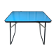 Folding camping table in sky blue formica 70s