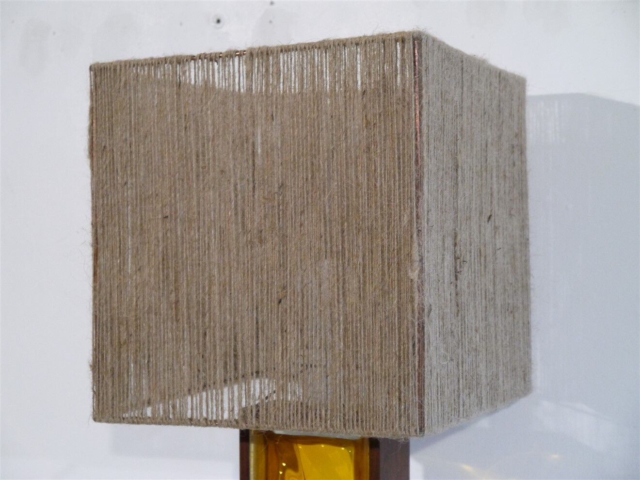 Scandinavian lamp in rosewood and glass 1970