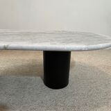 Coffee table marble gray steel foot