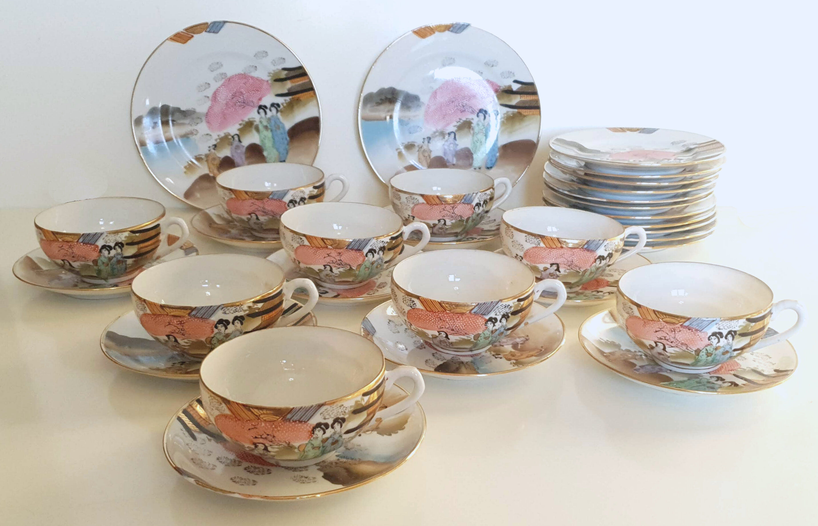 Satsuma Japanese porcelain tea set