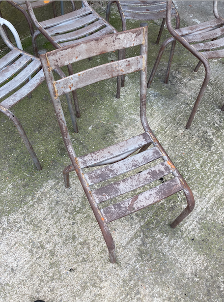 14 metal bistro chairs